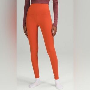 Lululemon Align, size 6, Super-High-Rise Pant 28" Canyon Orange